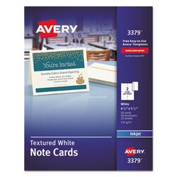 Enterprise Technology Solutions Textured Note Cards, Inkjet, 4 1/4 X 5