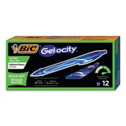 Enterprise Technology Solutions&nbsp;Gel-Ocity Quick Dry Retractable Gel Pen, Medium 0.7Mm, Blue Ink/Barrel, Dozen
