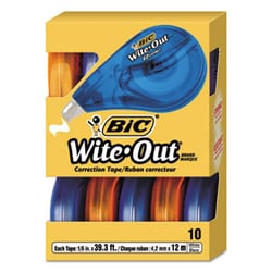 Enterprise Technology Solutions Wite-Out Ez Correct Correction Tape, Non-Refillable,
