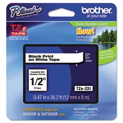 Enterprise Technology Solutions&nbsp;Tze Standard Adhesive Laminated Labeling Tape, 0.47