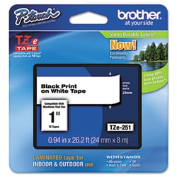 Enterprise Technology Solutions&nbsp;Tze Standard Adhesive Laminated Labeling Tape, 0.94