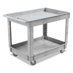 Enterprise Technology Solutions Utility Cart, Two-Shelf, Plastic Resin, 24W X 40D, Gray