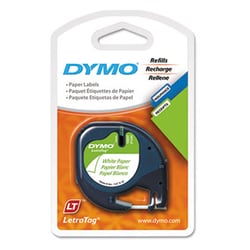 Enterprise Technology Solutions Letratag Paper Label Tape Cassettes, 0.5