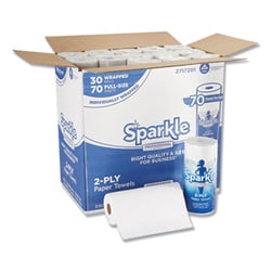 Enterprise Technology Solutions&nbsp;Sparkle Ps Perforated Paper Towels, 2-Ply, 11X8 4/5, White,70 Sheets,30 Rolls/Ct