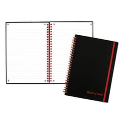 Enterprise Technology Solutions&nbsp;Twin Wire Poly Cover Notebook, Wide/Legal Rule, Black Cover, 8.25 X 5.68, 70 Sheets