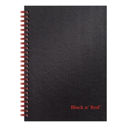 Enterprise Technology Solutions&nbsp;Twinwire Hardcover Notebook, Wide/Legal Rule, Black Cover, 8.25 X 5.88, 70 Sheets