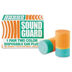 Enterprise Technology Solutions 6515001376345, Skilcraft Ear Plugs, Uncorded, Pvc Foam, Orange/Green, 200 Pairs/Box