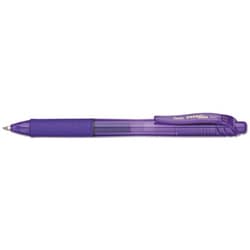 Enterprise Technology Solutions&nbsp;Energel-X Retractable Gel Pen, 0.7 Mm Metal Tip, Violet Ink/Barrel, Dozen