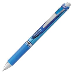 Enterprise Technology Solutions&nbsp;Energel Rtx Retractable Gel Pen, Fine 0.5 Mm, Blue Ink, Silver/Blue Barrel