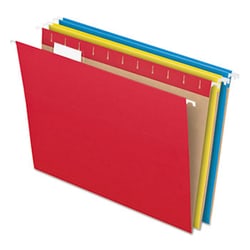 Enterprise Technology Solutions Colored Hanging Folders, Letter Size, 1/5-Cut