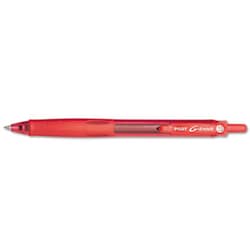 Enterprise Technology Solutions&nbsp;G-Knock Begreen Retractable Gel Pen, Fine 0.7Mm, Red Ink/Barrel, Dozen