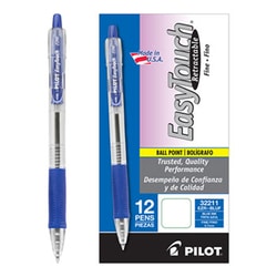 Enterprise Technology Solutions Easytouch Retractable Ballpoint Pen, Fine