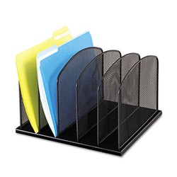 Enterprise Technology Solutions Onyx Mesh Desk Organizer With Upright Sections,