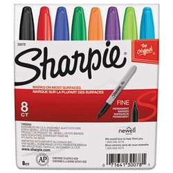 Enterprise Technology Solutions Fine Tip Permanent Marker, Assorted Colors,