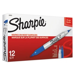Enterprise Technology Solutions Twin-Tip Permanent Marker, Fine/Extra-Fine