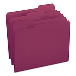 Enterprise Technology Solutions Colored File Folders, 1/3-Cut Tabs, Letter