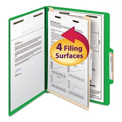 Enterprise Technology Solutions Colored Top Tab Classification Folders,