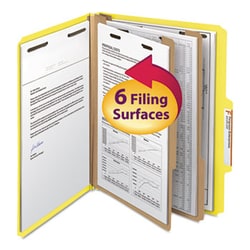 Enterprise Technology Solutions Colored Top Tab Classification Folders,