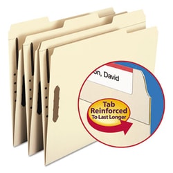 Enterprise Technology Solutions Top Tab 2-Fastener Folders, 1/3-Cut Tabs,