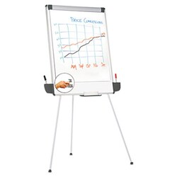 Enterprise Technology Solutions Tripod-Style Dry Erase Easel, Easel: 44"