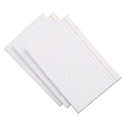 Enterprise Technology Solutions Ruled Index Cards, 3 X 5, White, 100/Pack,