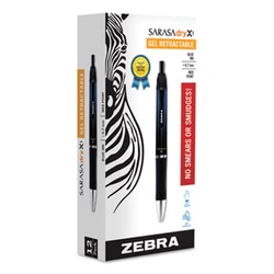 Enterprise Technology Solutions&nbsp;Sarasa Dry Gel X1 Retractable Gel Pen, Medium 0.7Mm, Blue Ink/Barrel, Dozen