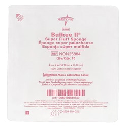 Med Vet International Sterile Bulkee Super Fluff Sponge, 10'S, 4" X 4",