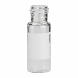 Perkin Elmer US LLC 2 mL Clear Glass 9 mm Screw Top Vial with Write-On Patch, 100/pk