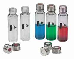 Perkin Elmer US LLC&nbsp;20 mL Clear Glass Screw Top Vial with 'P' logo, 1000/pk