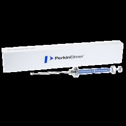 Perkin Elmer US LLC 5 µL Syringe, Metal Plunger PTFE-tipped Seal 0.63 mm OD Needle BLUE Barrel (5/pack)