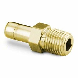 Perkin Elmer US LLC&nbsp;Swagelok Brass Male Adapter - 0.25 in x 0.125 in Male NPT