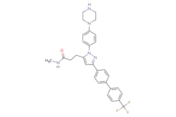 eMolecules​ N-Methyl-3-(1-(4-(piperazin-1-yl)phenyl)-3-(4'-(trifluoromethyl)-[1,1'-biphenyl]-4-yl)-1H-pyrazol-5-yl)propanamide