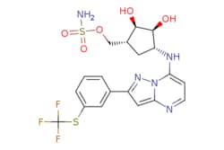 eMolecules​&nbsp;((1R,2R,3S,4R)-2,3-Dihydroxy-4-((2-(3-((trifluoromethyl)thio)phenyl)pyrazolo[1,5-a]pyrimidin-7-yl)amino)cyclopentyl)methyl sulfamate | 1450833-55-2 | MFCD28964160 | 10mg