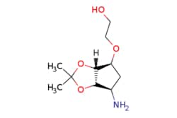 eMolecules​&nbsp;Ambeed / 2-(((3aR4S6R6aS)-6-Amino-22-dimethyltetrahydro-3aH-cyclopenta[d][13]dioxol-4-yl)oxy)ethanol / 1g / 525236449 / A732186 /  / 274693-55-9 / MFCD16875500 / 217.265 / C10H19NO4