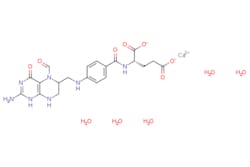 eMolecules​&nbsp;Calcium (2S)-2-(4-(((2-amino-5-formyl-4-oxo-1,4,5,6,7,8-hexahydropteridin-6-yl)methyl)amino)benzamido)pentanedioate pentahydrate | 6035-45-6 | MFCD28978284 | 250mg