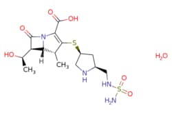 eMolecules​&nbsp;(4R,5S,6S)-6-((R)-1-Hydroxyethyl)-4-methyl-7-oxo-3-(((3S,5S)-5-((sulfamoylamino)methyl)pyrrolidin-3-yl)thio)-1-azabicyclo[3.2.0]hept-2-ene-2-carboxylic acid hydrate | 364622-82-2 | MFCD09749887 | 1g