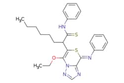eMolecules​ 2-[(8Z)-5-Ethoxy-8-(phenylimino)-8H-[1,2,4]triazolo[3,2-c][1,4]thiazin-6-yl]-N-phenyloctanethioamide
