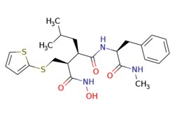 eMolecules​ 130370-60-4 | (2S,3R)-N1-Hydroxy-3-isobutyl-N4-((S)-1-(methylamino)-1-oxo-3-phenylpropan-2-yl)-2-((thiophen-2-ylthio)methyl)succinamide