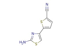 eMolecules​&nbsp;1414958-61-4 | 5-(2-aminothiazol-4-yl)thiophene-2-carbonitrile | J & W PharmLab LLC | MFCD22689359 | 207.270 | C8H5N3S2 | 96.000 | Nc1nc(cs1)-c1ccc(s1)C#N | 5g | 289356900