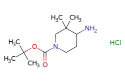 eMolecules​&nbsp;1965310-21-7 | 4-Amino-3,3-dimethyl-piperidine-1-carboxylic acid tert-butyl ester hydrochloride | J & W PharmLab LLC | MFCD30181925 | 264.790 | C12H25ClN2O2 | 96.000 | Cl.CC(C)(C)OC(=O)N1CCC(N)C(C)(C)C1 | 5g | 309210279