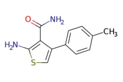 eMolecules​&nbsp;869947-78-4 | 2-Amino-4-p-tolyl-thiophene-3-carboxylic acid amide | Oakwood Chemical | MFCD02854991 | 232.300 | C12H12N2OS | 0.000 | Cc1ccc(cc1)-c1csc(N)c1C(N)=O | 100mg | 537683437