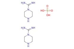 eMolecules​&nbsp;22365-47-5 | Piperazine-1-carboxamidine hemisulfate | Oakwood Chemicals | MFCD03428318 | 354.430 | C10H26N8O4S | 0.000 | OS(O)(=O)=O.NC(=N)N1CCNCC1.NC(=N)N1CCNCC1 | 250mg | 480116450