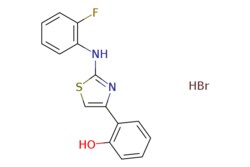 eMolecules​&nbsp;1211414-44-6 | 2-(2-Fluorophenyl)amino-4-(2-hydroxyphenyl)-1,3-thiazole hydrobromide | Apollo Scientific | MFCD08458153 | 367.240 | C15H12BrFN2OS | 97.000 | Br.Oc1ccccc1-c1csc(Nc2ccccc2F)n1 | 1g | 562442549