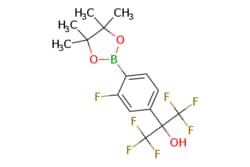 eMolecules​ 1,1,1,3,3,3-Hexafluoro-2-[3-fluoro-4-(4,4,5,5-tetramethyl-1,3,2-dioxaborolan-2-yl)phenyl]propan-2-ol | 2376598-54-6 |  | 1g