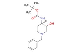 eMolecules​&nbsp;907544-22-3 | (3R,4R)-(1-Benzyl-3-hydroxy-piperidin-4-yl)-carbamic acid tert-butyl ester | J & W PharmLab LLC | MFCD18914359 | 306.406 | C17H26N2O3 | 96.000 | CC(C)(C)OC(=O)N[C@@H]1CCN(Cc2ccccc2)C[C@H]1O | 1g | 482942652
