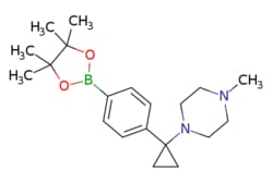 eMolecules​ 1-methyl-4-{1-[4-(tetramethyl-1,3,2-dioxaborolan-2-yl)phenyl]cyclopropyl}piperazine