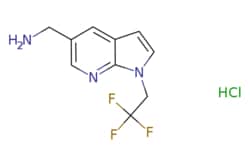 eMolecules​&nbsp;2306271-92-9 | [1-(2,2,2-trifluoroethyl)pyrrolo[2,3-b]pyridin-5-yl]methanamine hydrochloride | Pharmablock265.660 | C10H11ClF3N3 | 97.000 | Cl.NCc1cnc2n(CC(F)(F)F)ccc2c1 | 1g | 551100666