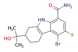 eMolecules​ 5-bromo-6-fluoro-2-(2-hydroxypropan-2-yl)-2,3,4,9-tetrahydro-1H-carbazole-8-carboxamide