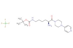 eMolecules​ tert-Butyl (S)-(5-amino-6-oxo-6-(4-(pyridin-4-yl)piperazin-1-yl)hexyl)carbamate,
