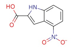 eMolecules​&nbsp;16732-60-8 | 4-Nitroindole-2-Carboxylic Acid | Chem-Impex | MFCD07374290 | 206.157 | C9H6N2O4 | 95.000 | OC(=O)c1cc2c(cccc2[nH]1)[N+]([O-])=O | 1g | 112760123
